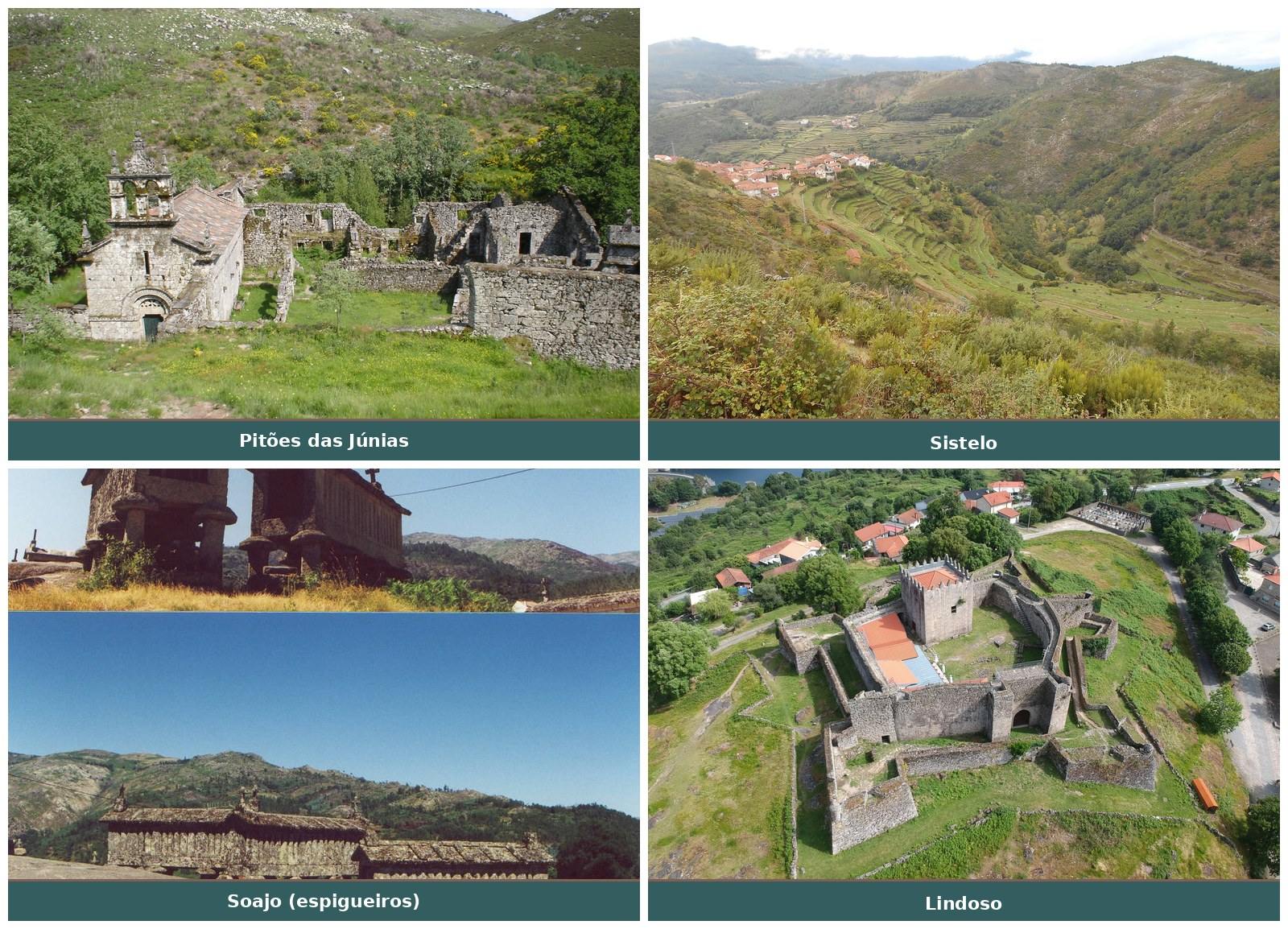Pitões das Júnias, os socalcos de Sistelo, os espigueiros de Soajo e o castelo de Lindoso